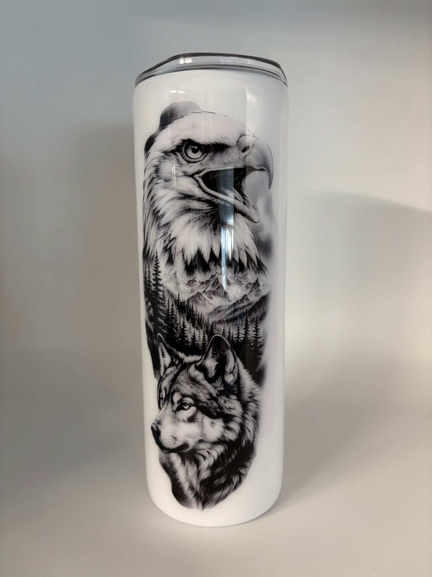 Eagle and Wolf tumbler