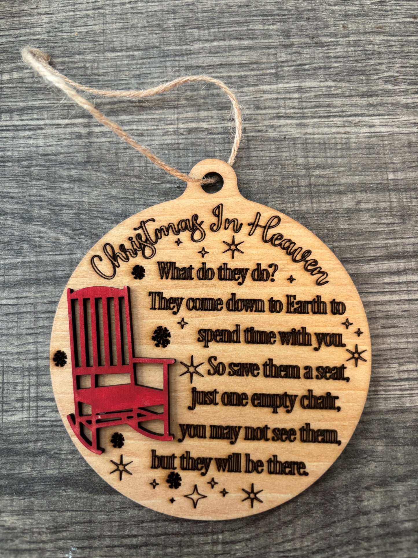 Christmas in heaven ornament