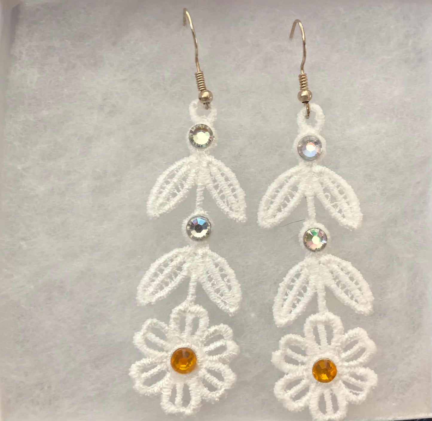 Embroidered earrings