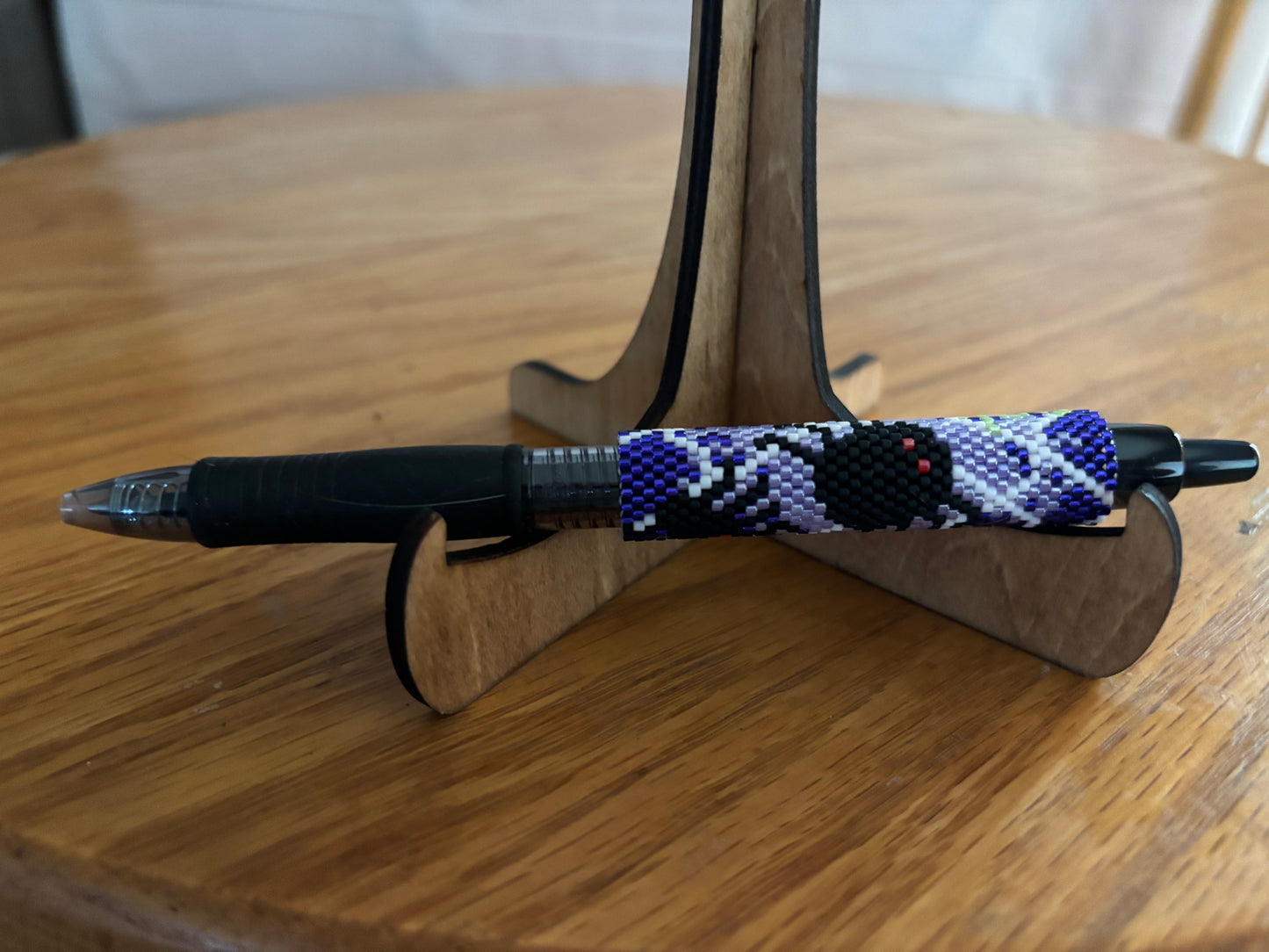 Halloween Spider beaded pen cover