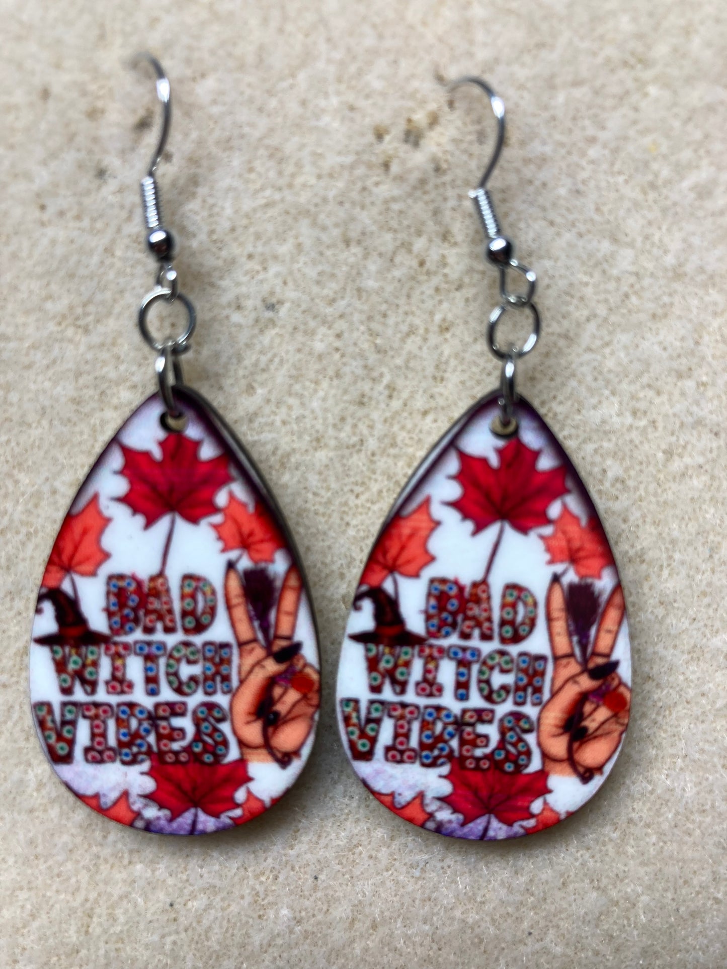 Bad Witch Vibes teardrop earrings