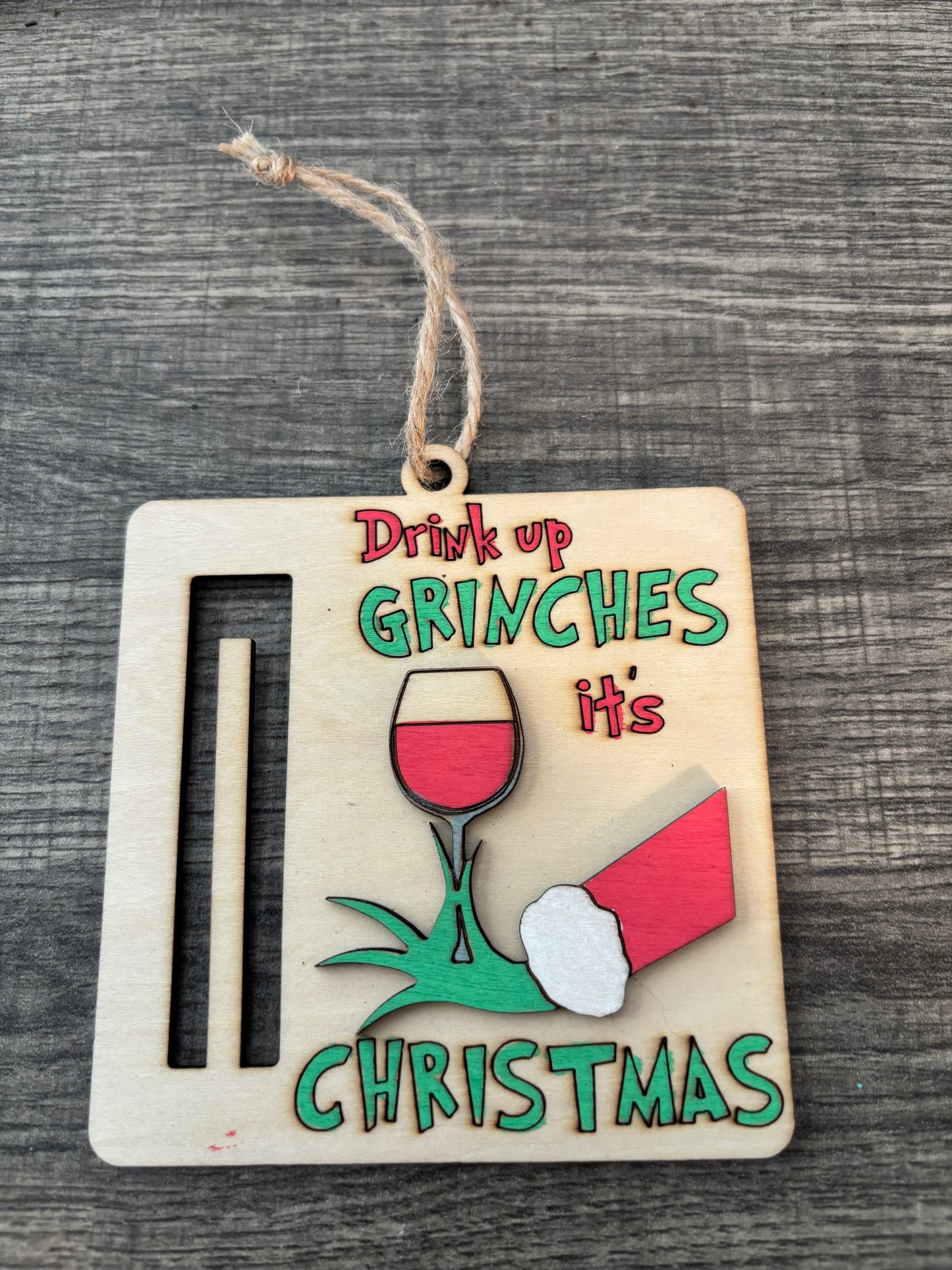 Grinch money ornament
