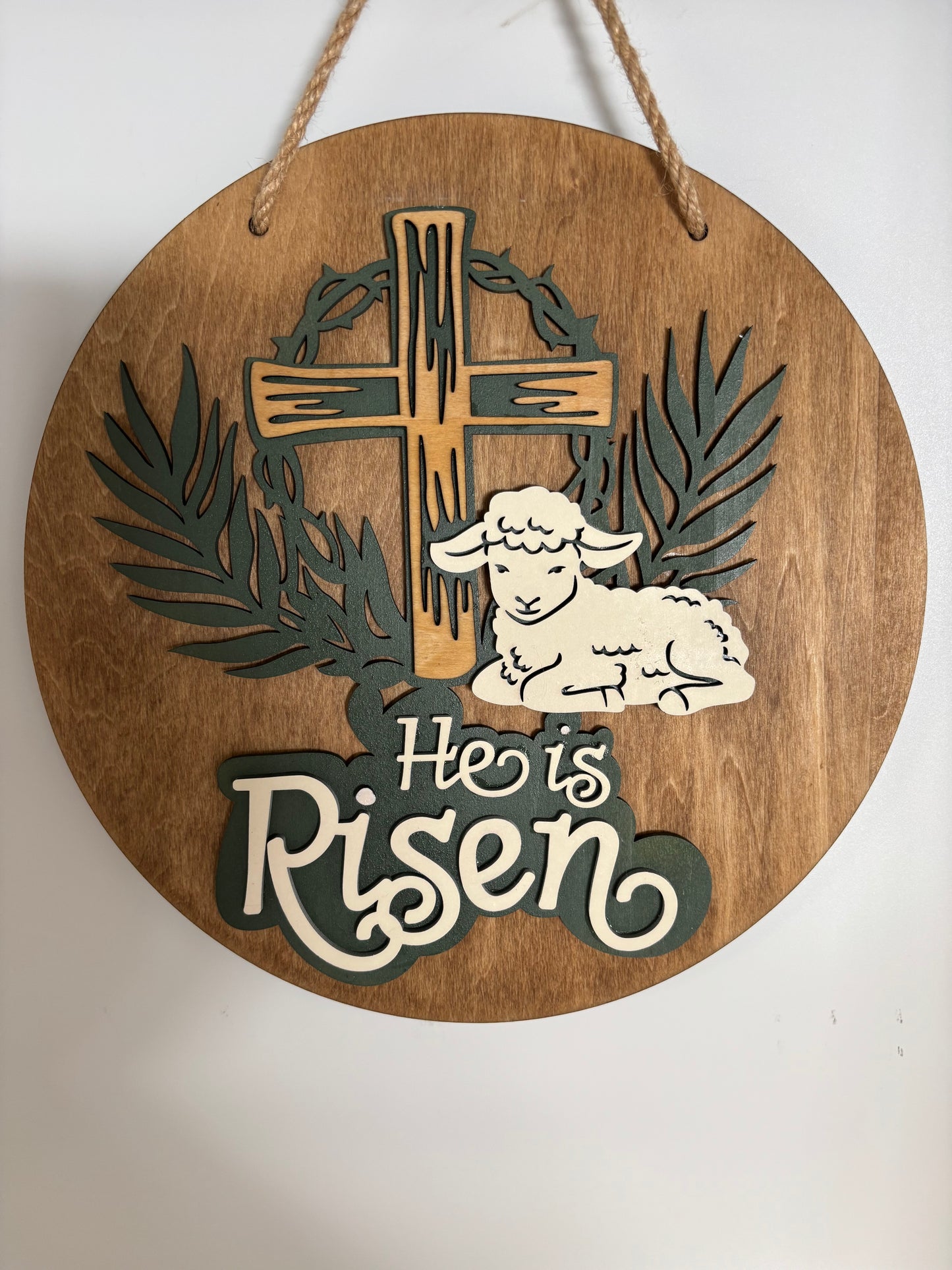 He is Risen wall hanging