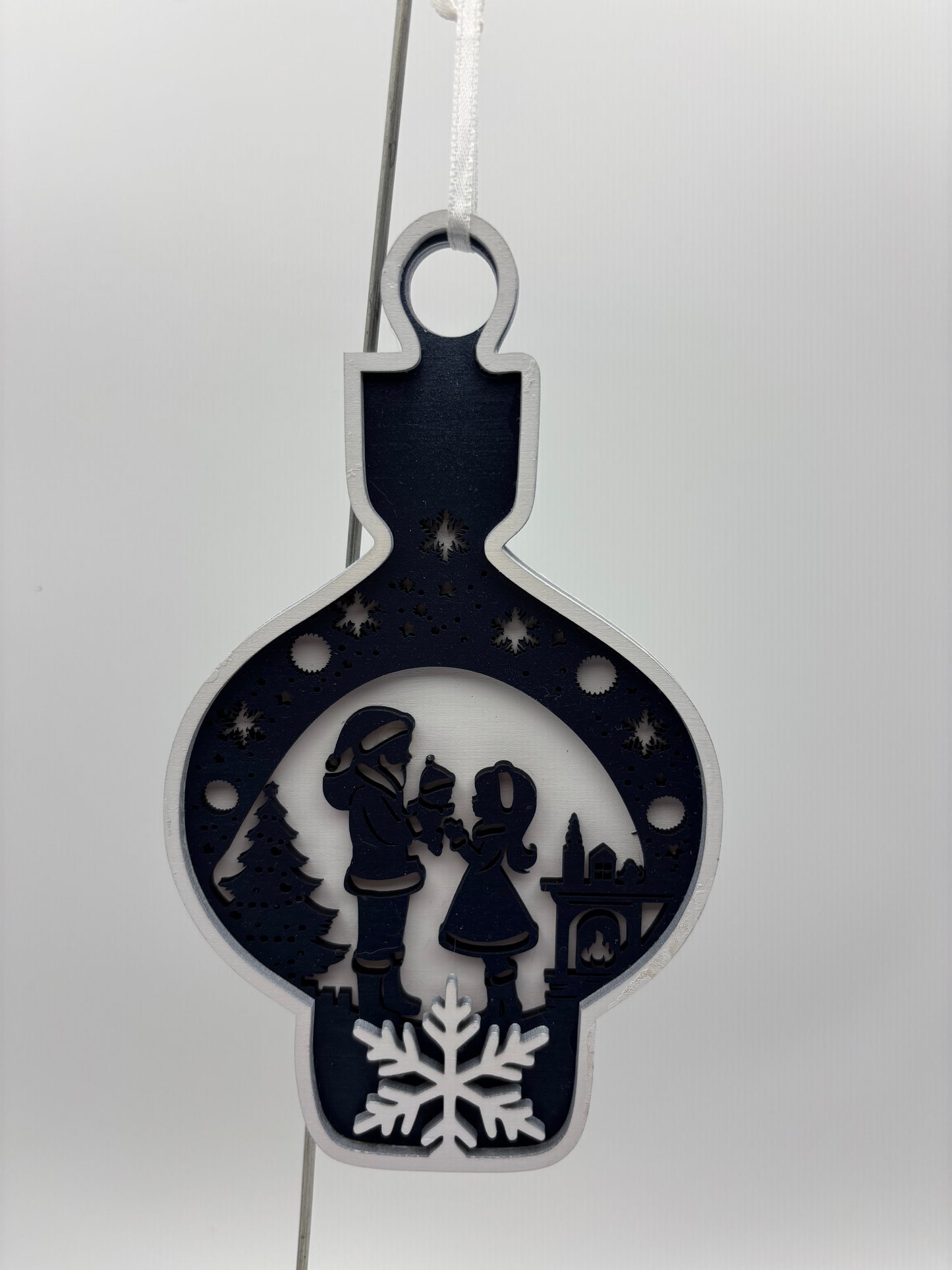 Santa and Little Girl ornament