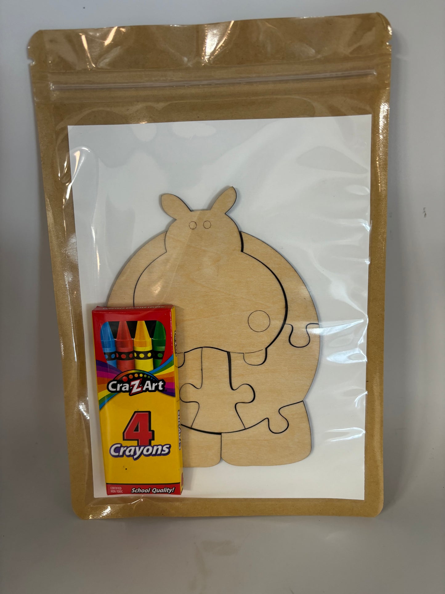 Hippopotamus wooden puzzle