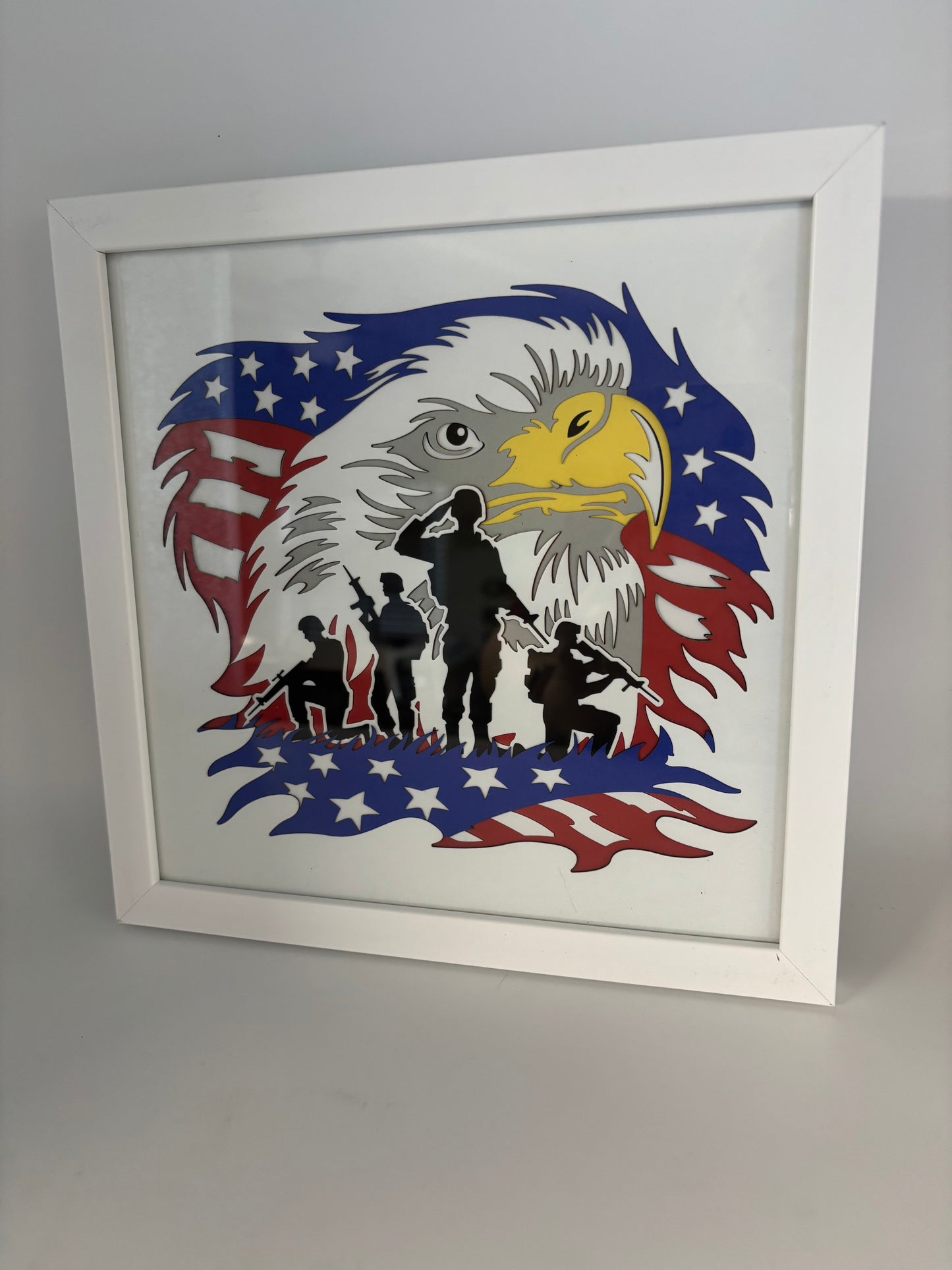 Brave Soldiers layered paper art