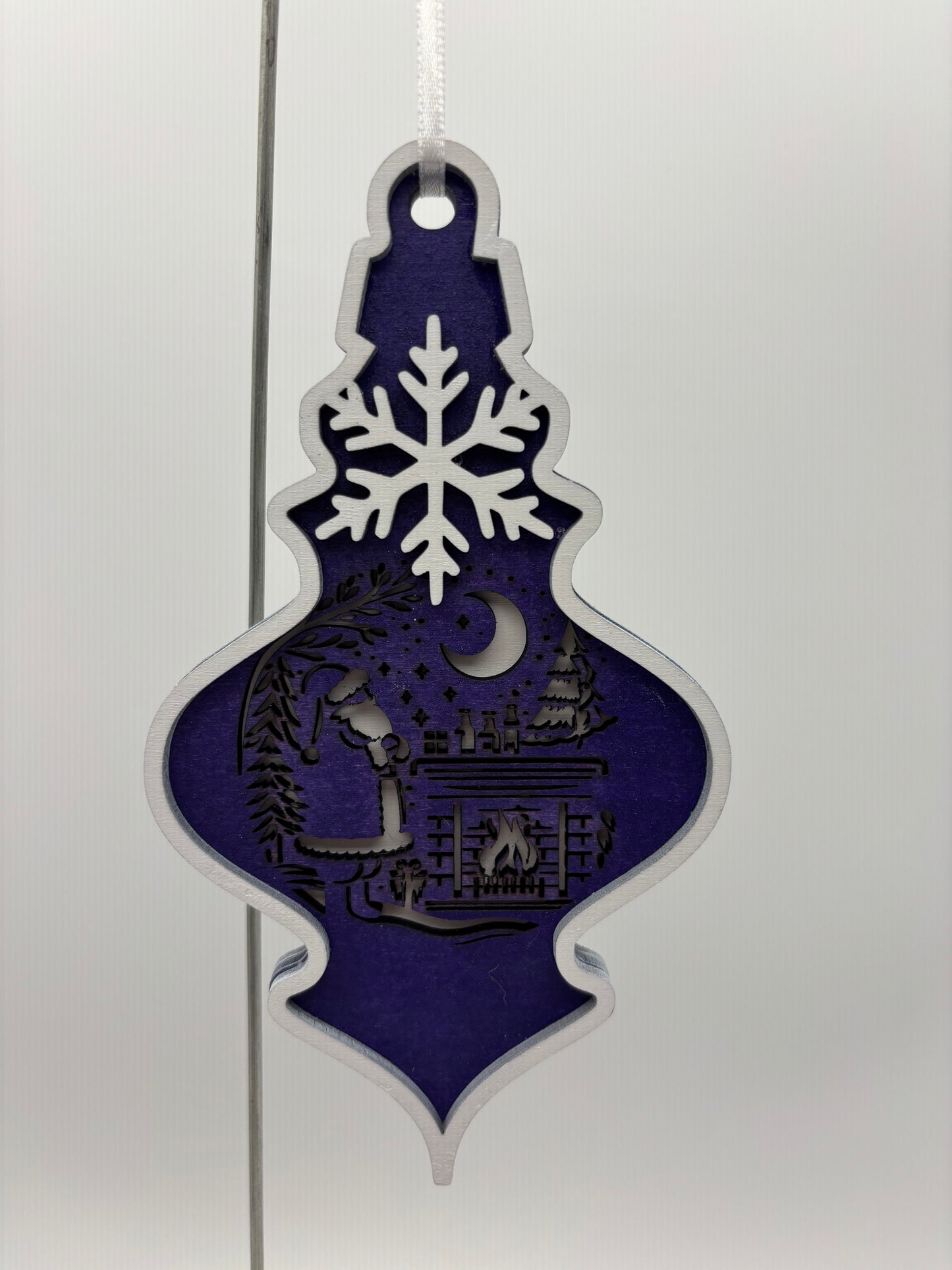 Santa and Fireplace ornament