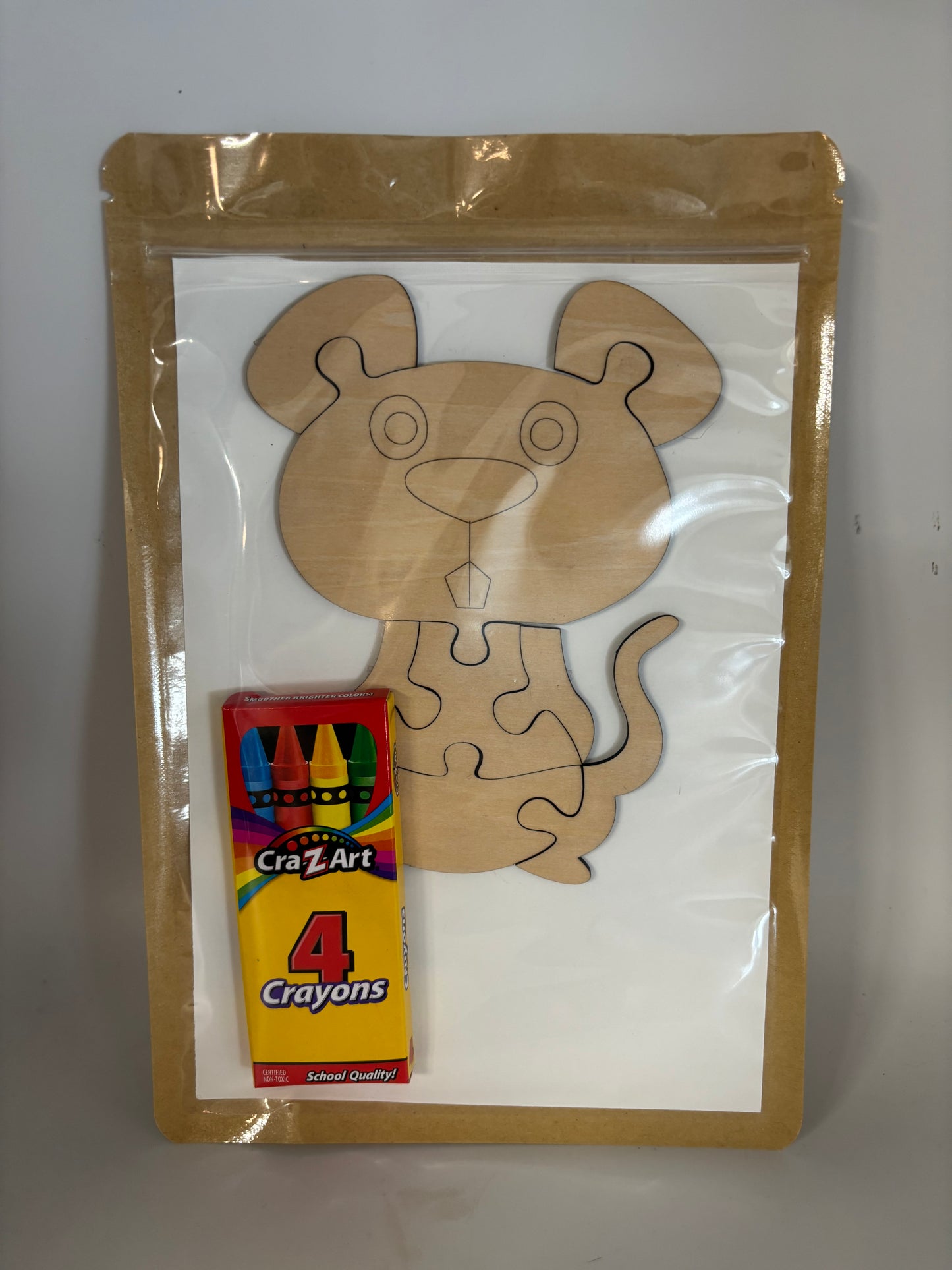 Mouse wooden puzzle