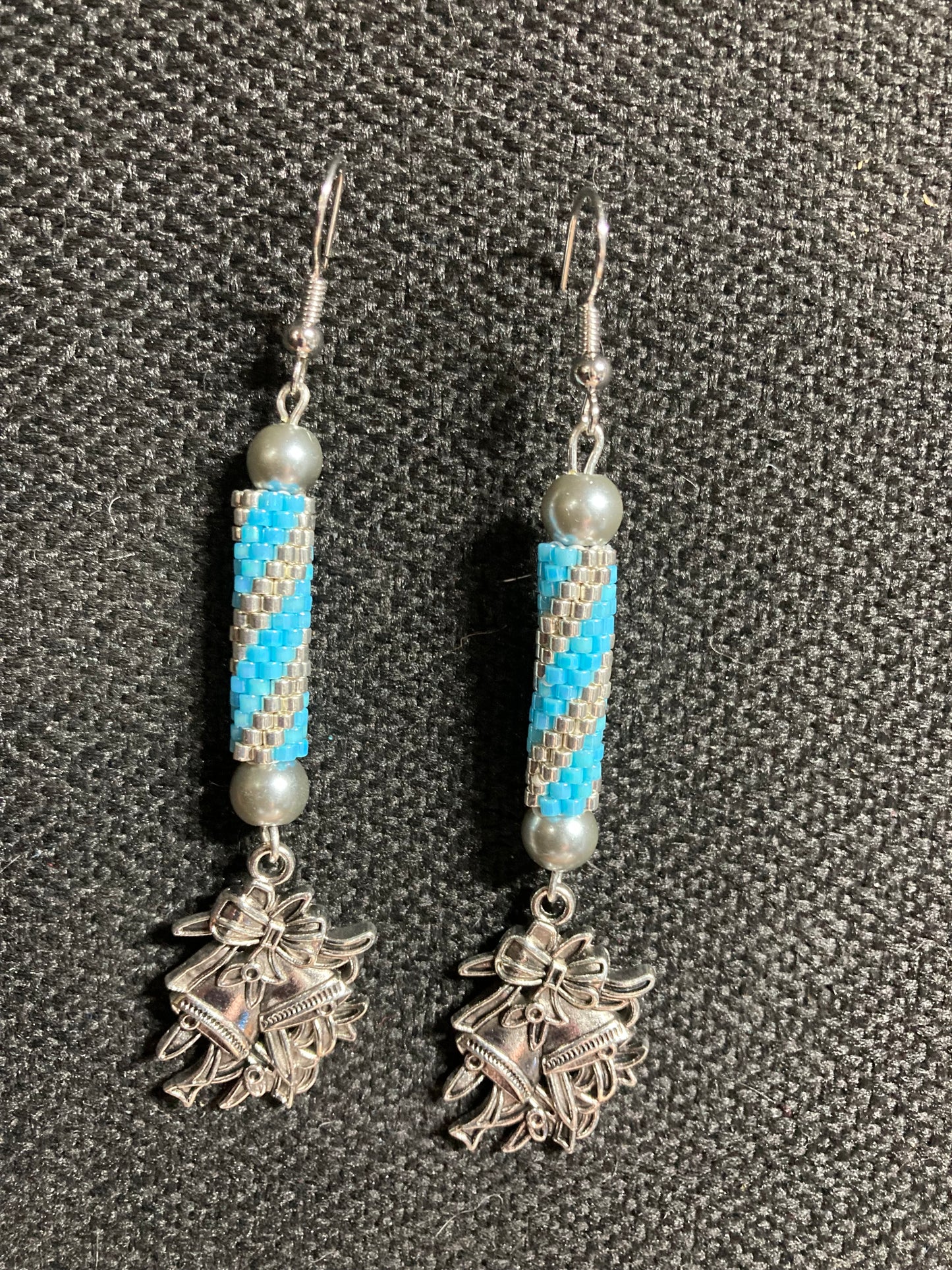 Christmas earrings with bell dangles