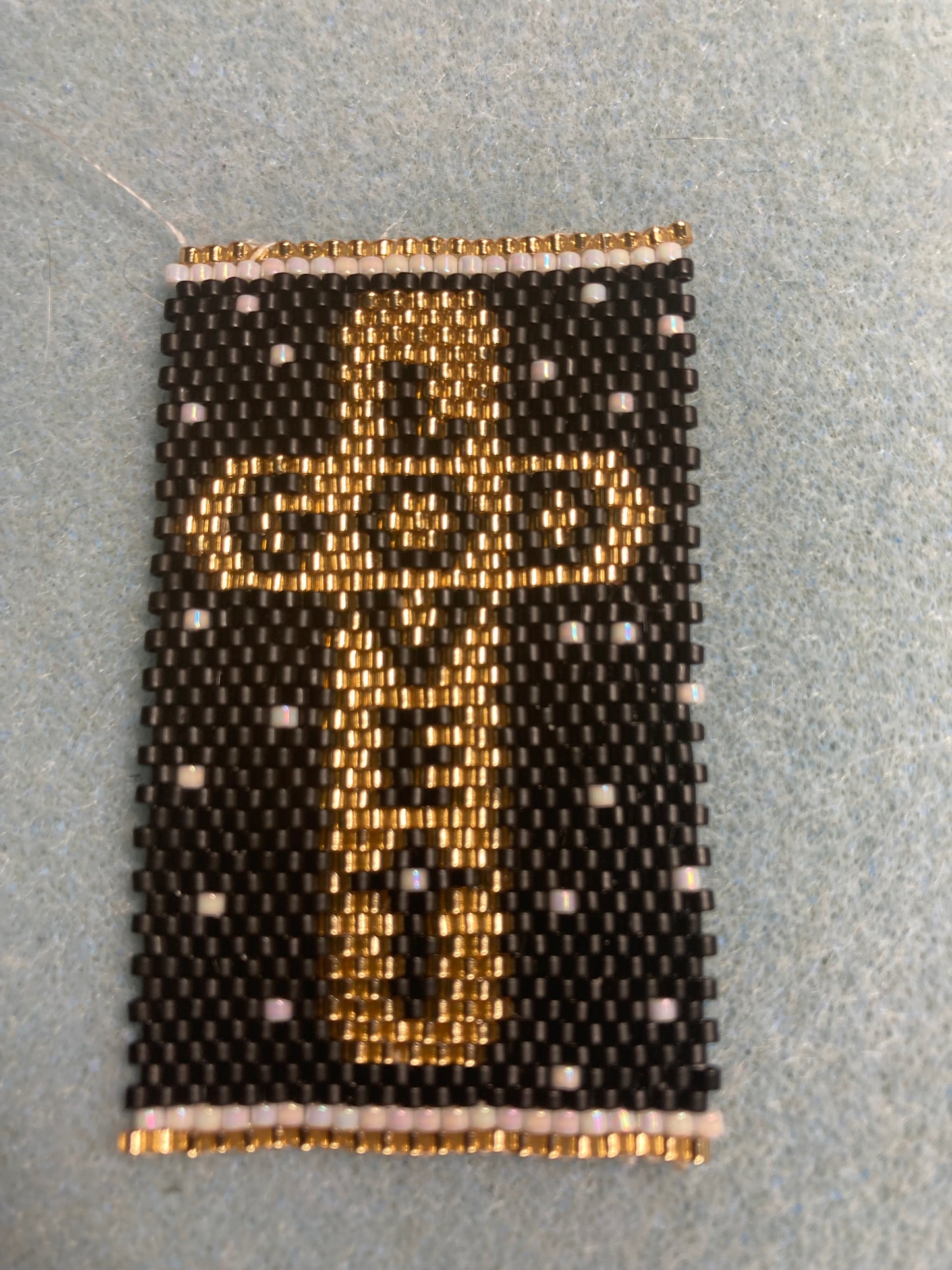 Beaded pen sleeve (God Loves)