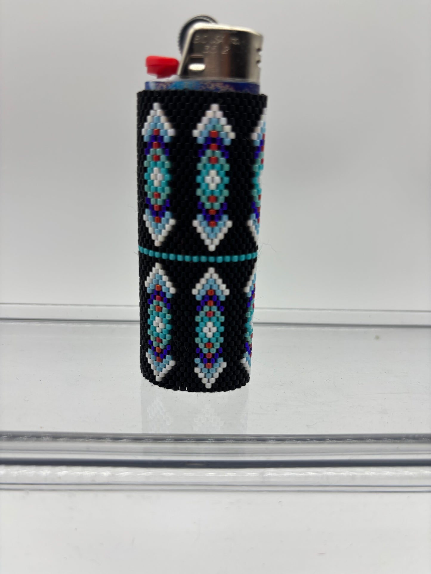 Indian inspired beaded lighter cover