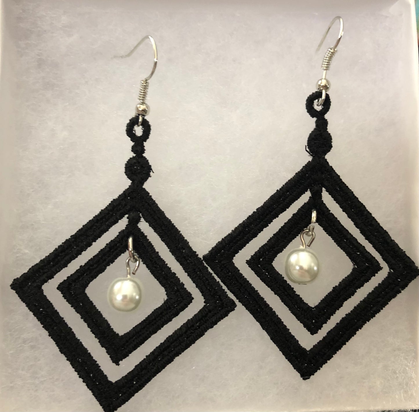 Embroidered earrings