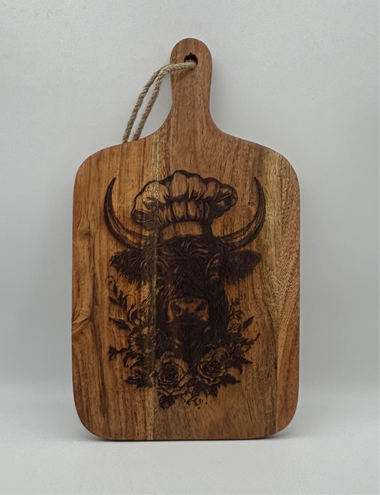 Fluffy cow cutting board