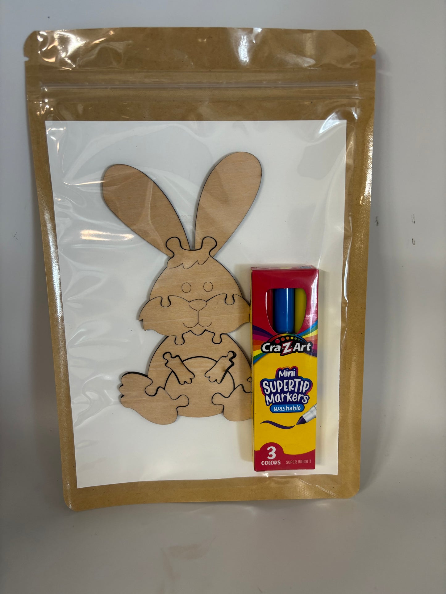 Bunny, rabbit, wooden color kit