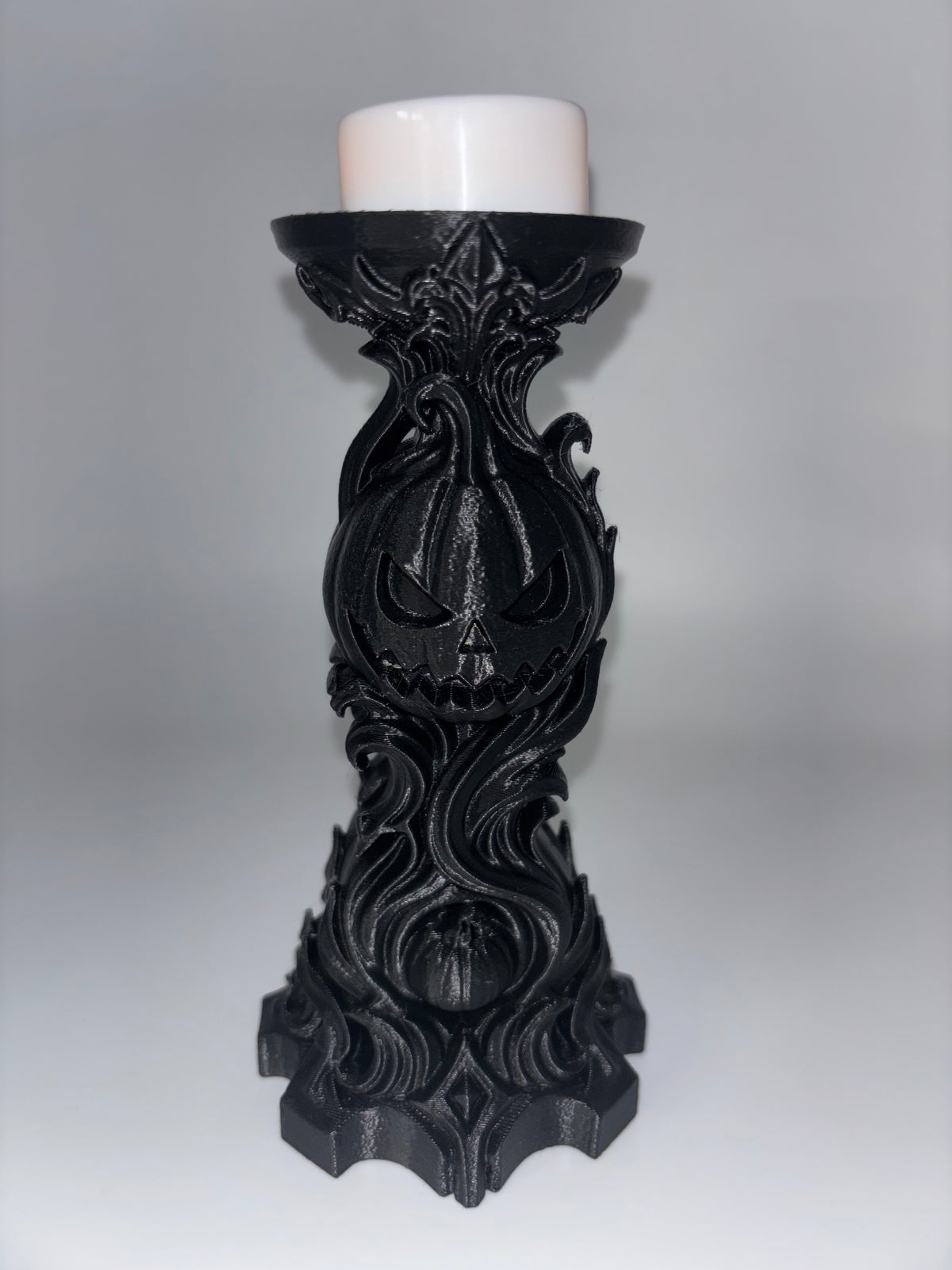 Gothic Pumpkin Tea Light Holder – 3D Printed