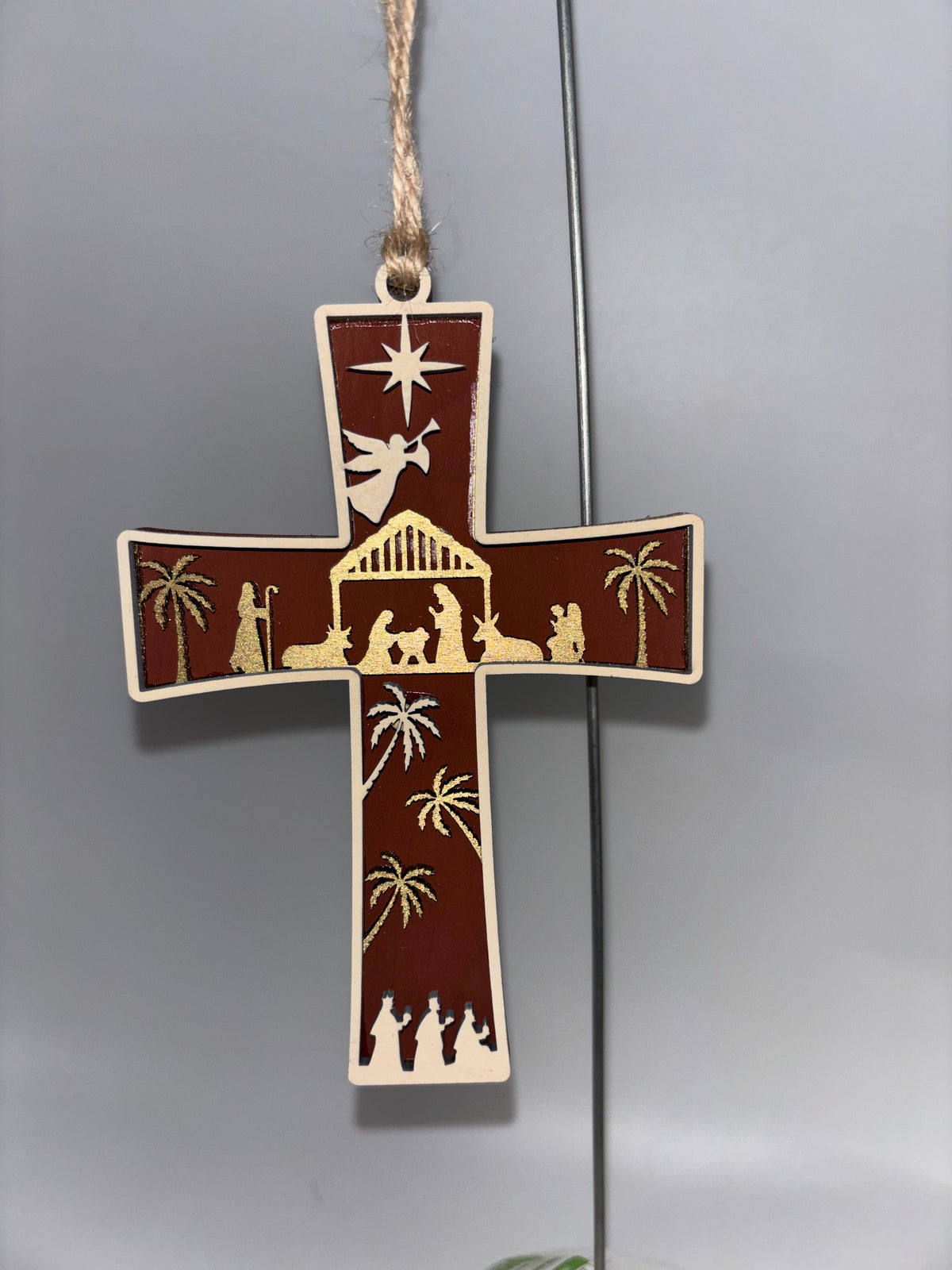 Cross with Nativity Scene