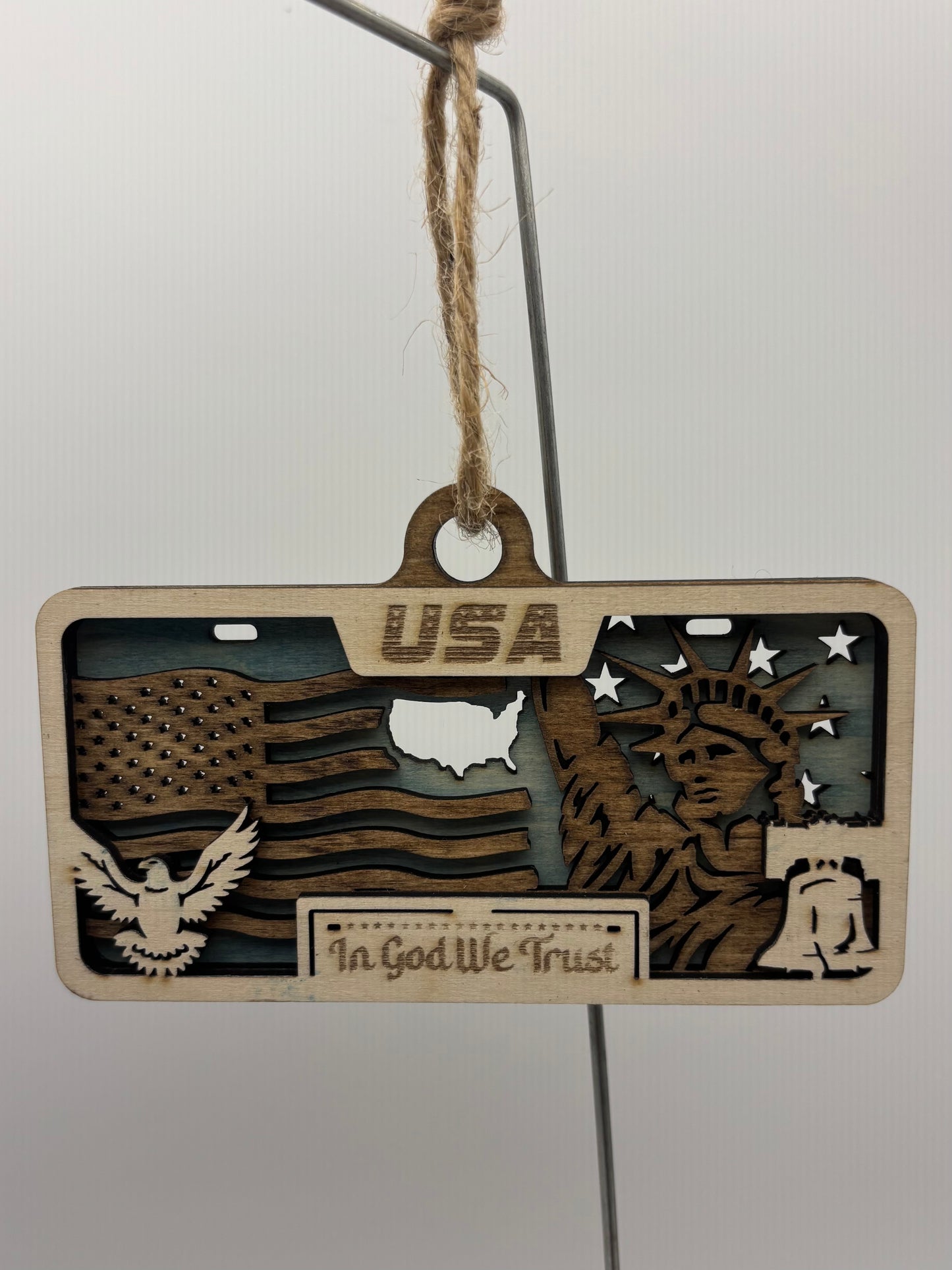 USA License Plate Ornament