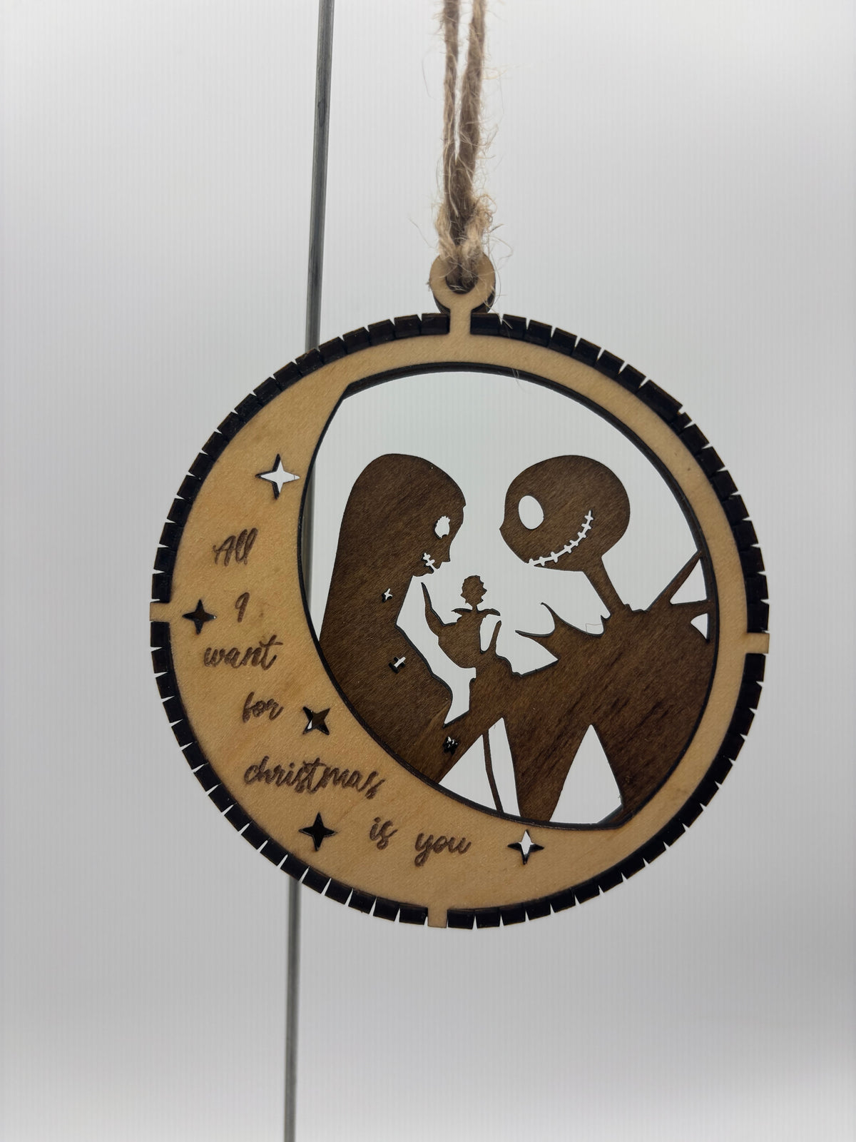 All I Want For Christmas is You wood layered ornament