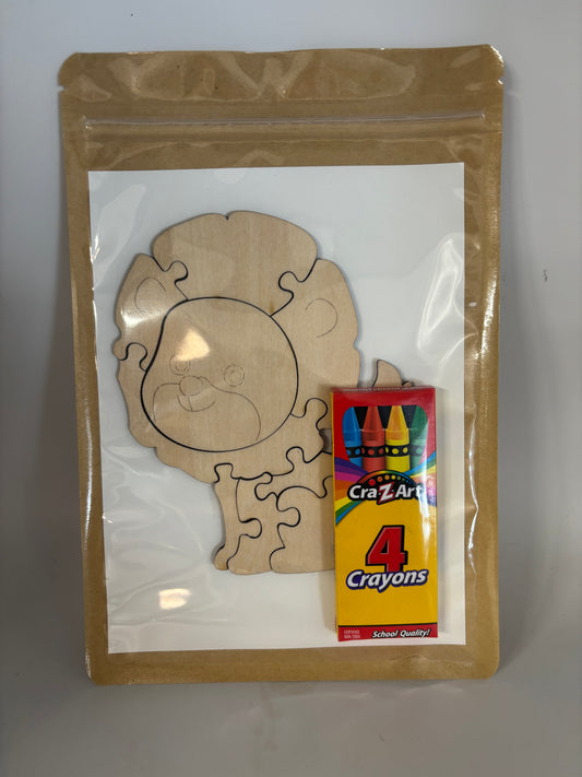 Lion wooden puzzle