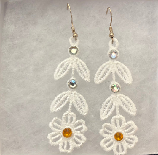 Embroidered earrings
