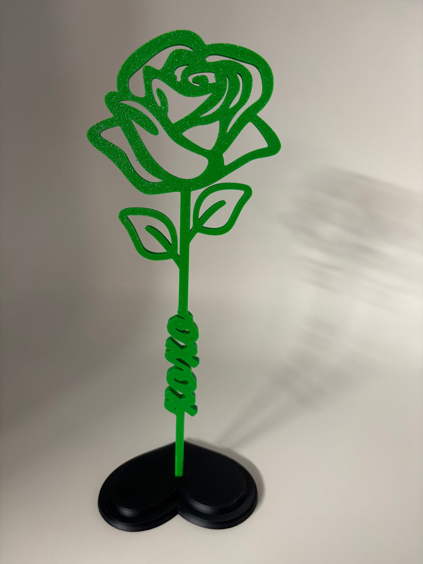 XOXO flower on a stand 3d printed