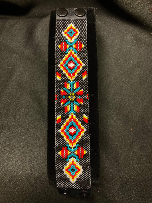 Indian inspired beaded cuff