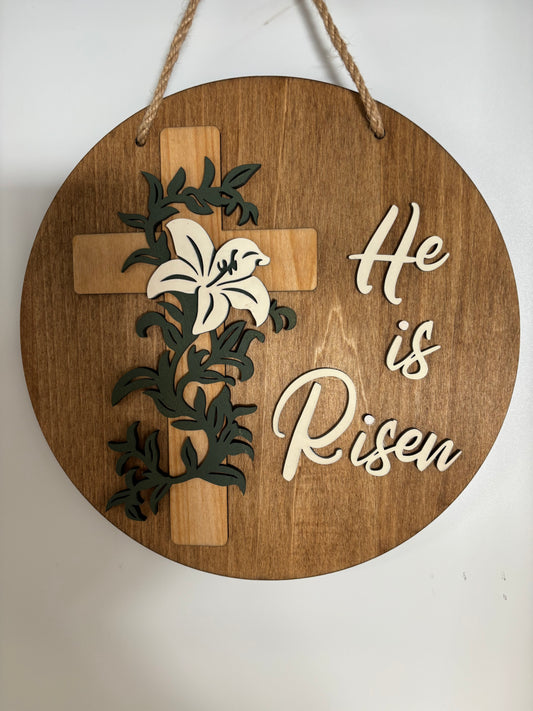 He is Risen wall hanging