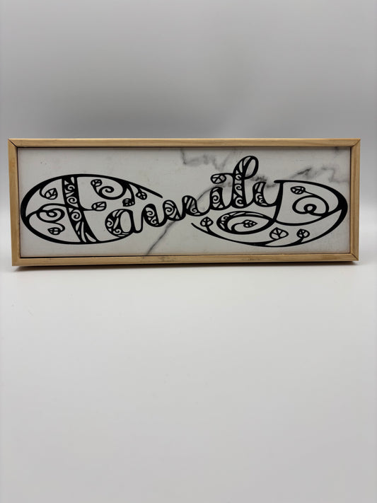 Family ceramic sign