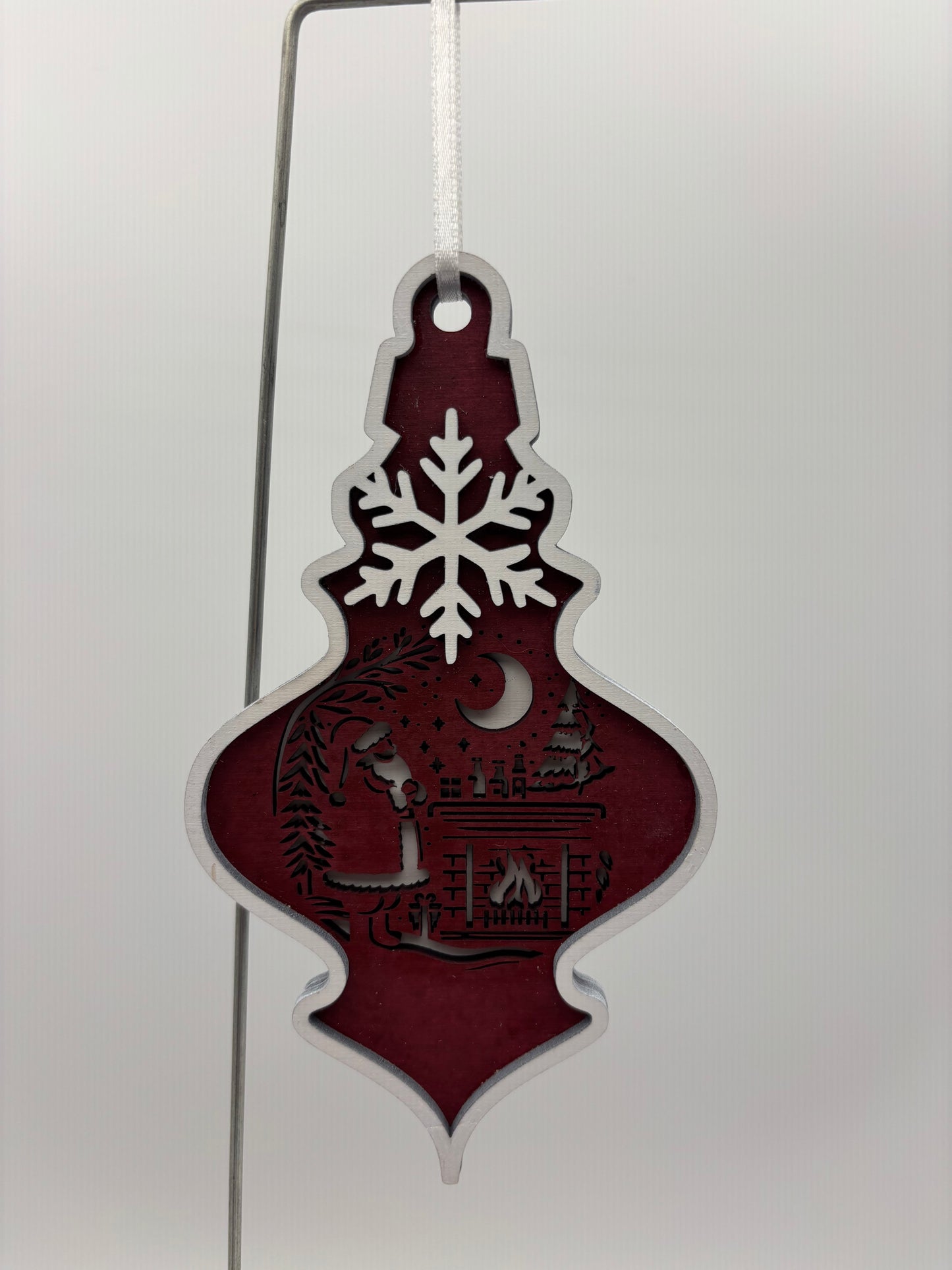 Santa and Fireplace ornament