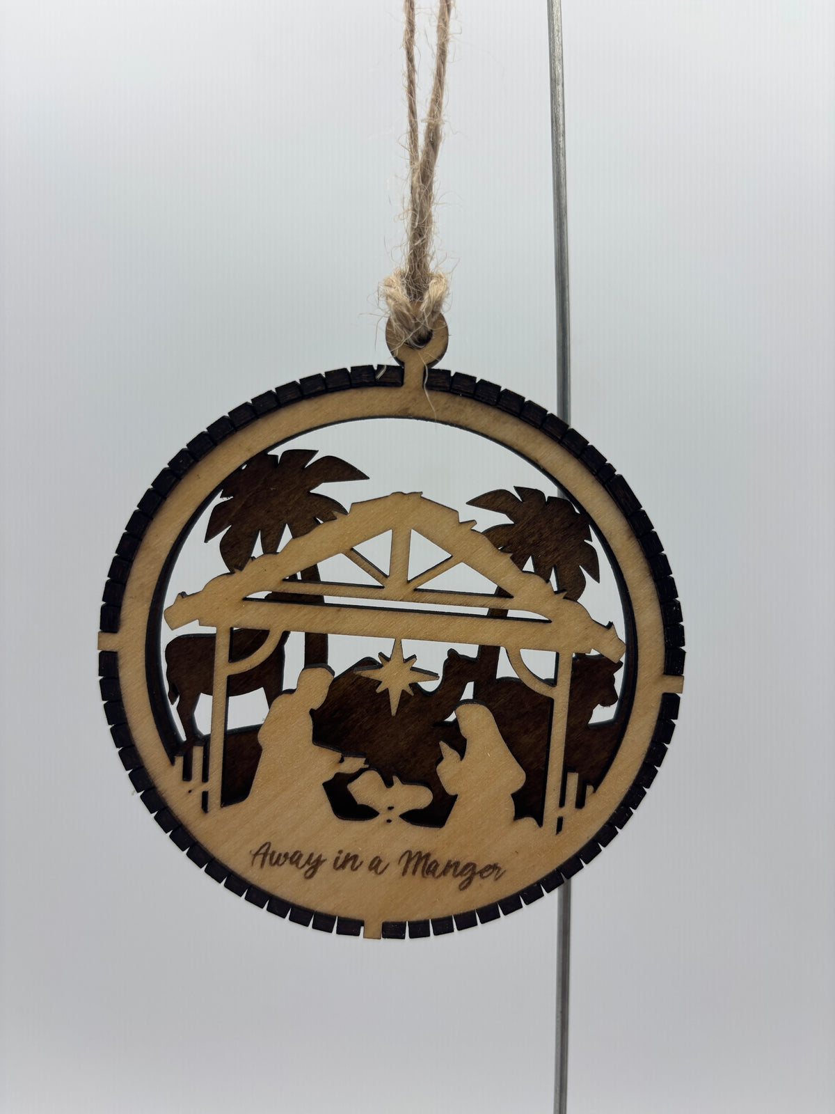 Away in the Manger Layered Ornament