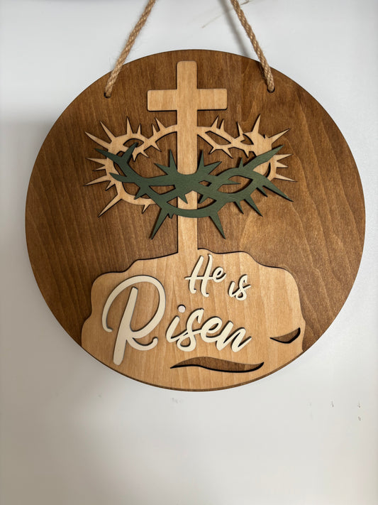 He is Risen wall hanging