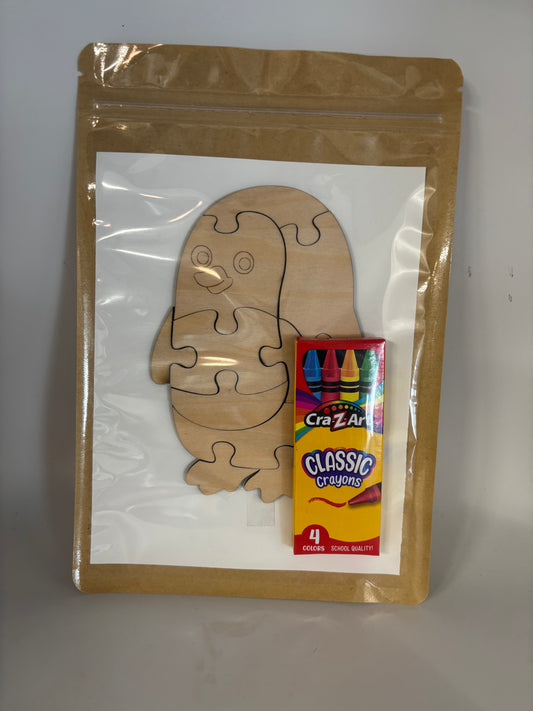 Penguin wooden puzzle