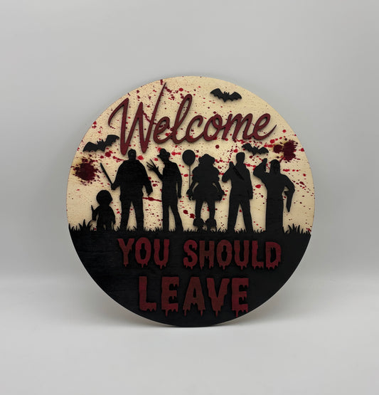 Welcome Sign-Horror Characters