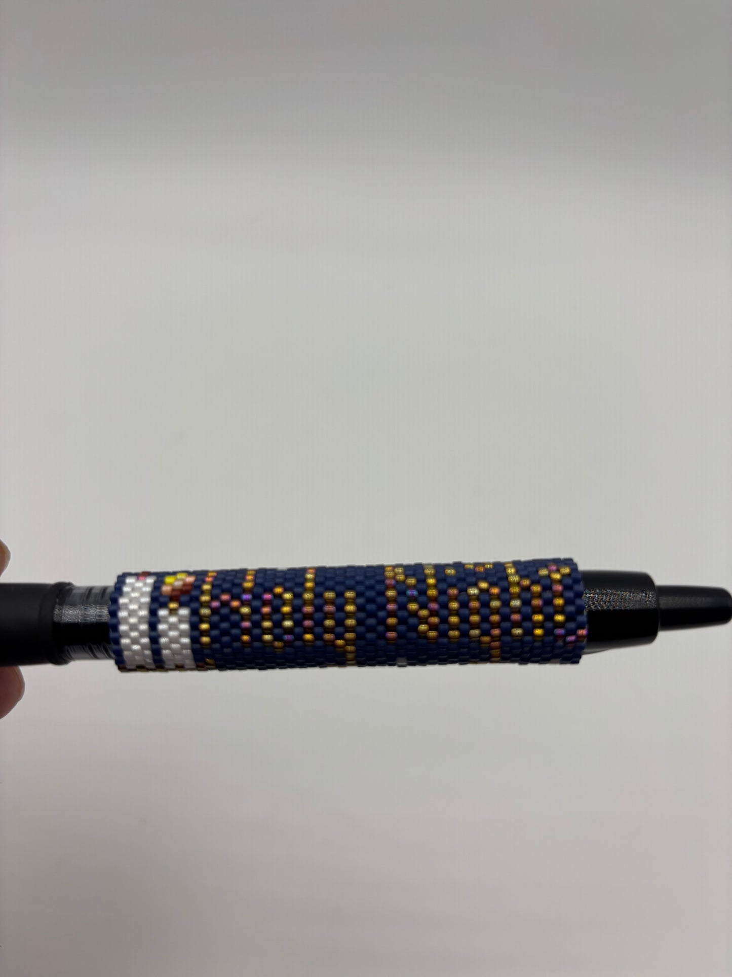 Silent Night beaded pen cover
