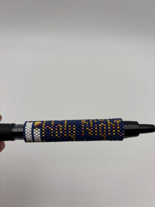 Silent Night beaded pen cover
