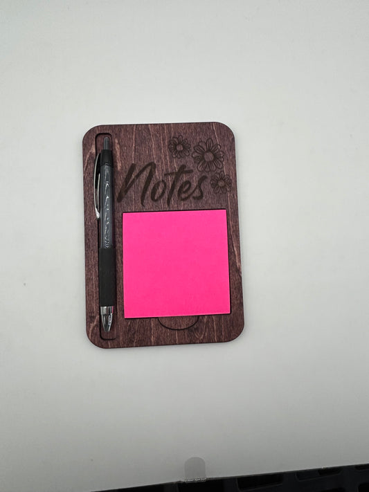 Note and pen holder