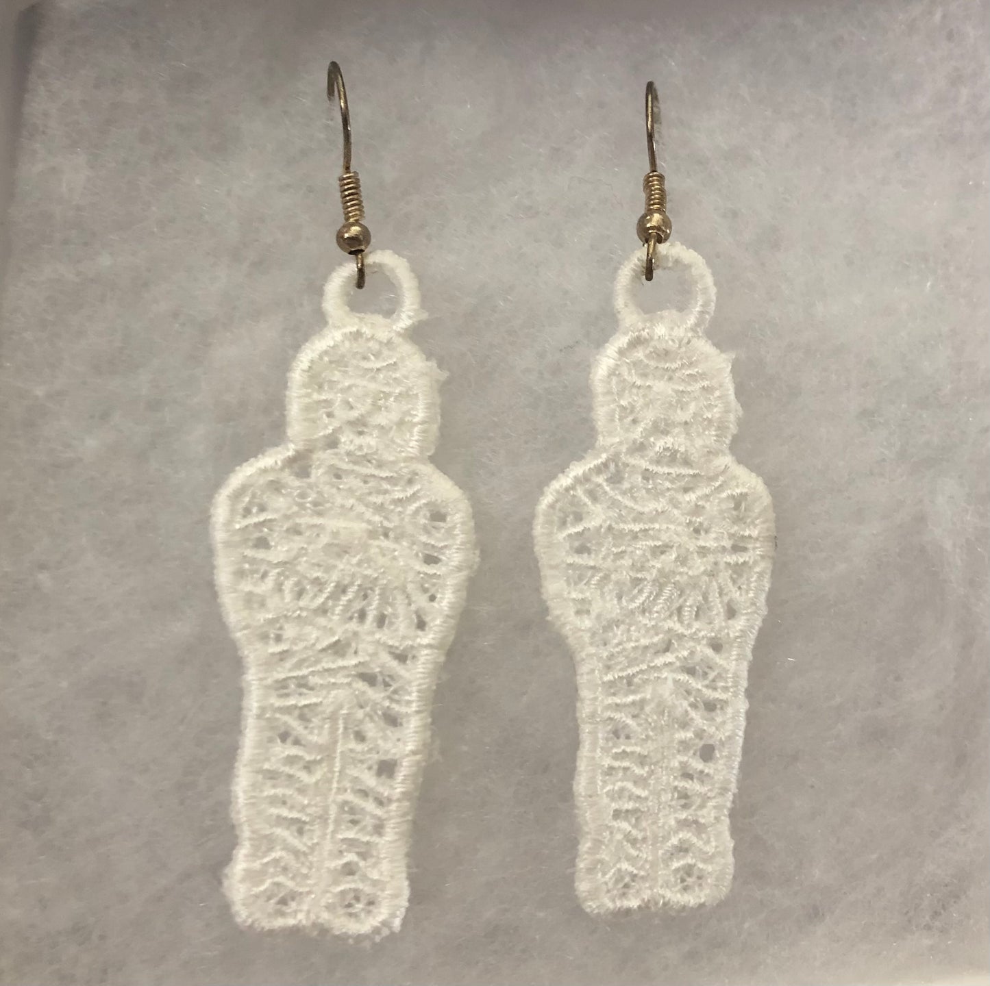 Embroidered Mummy earrings