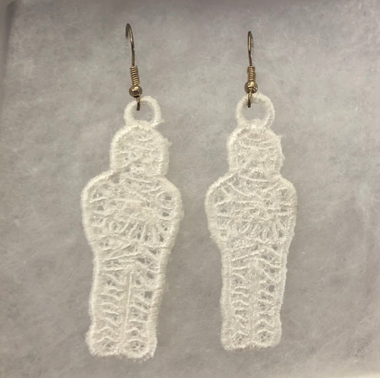 Embroidered Mummy earrings