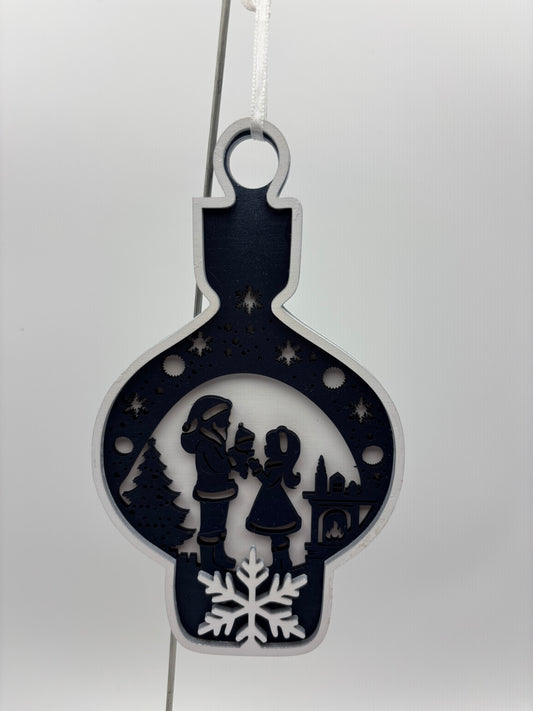 Santa and Little Girl ornament