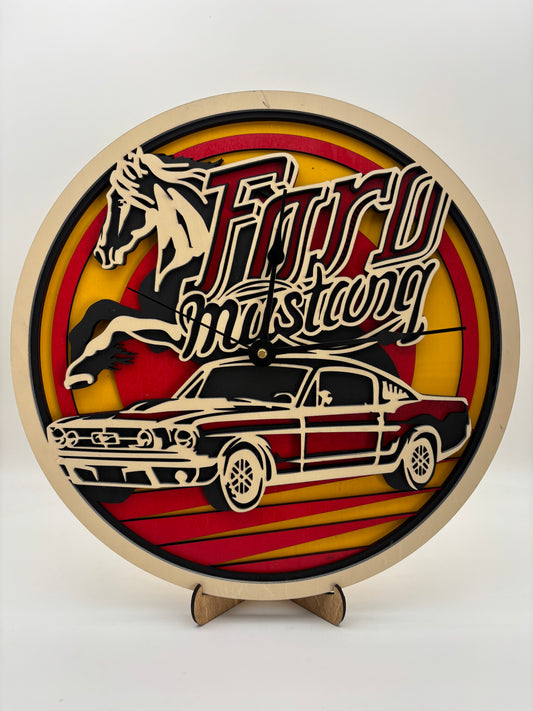 Mustang Clock