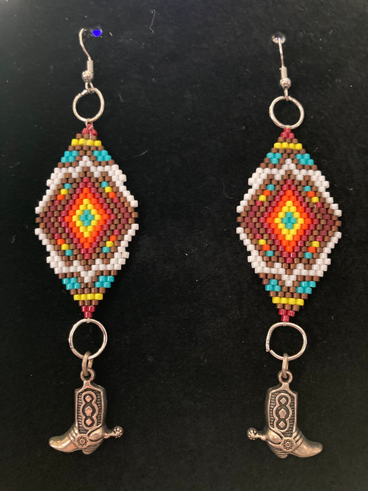 Indian inspired beaded earrings