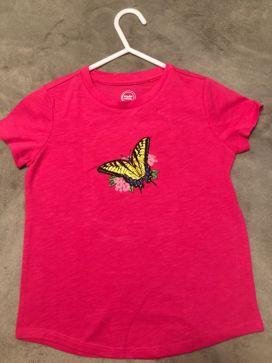 Embroidered butterfly t-shirt