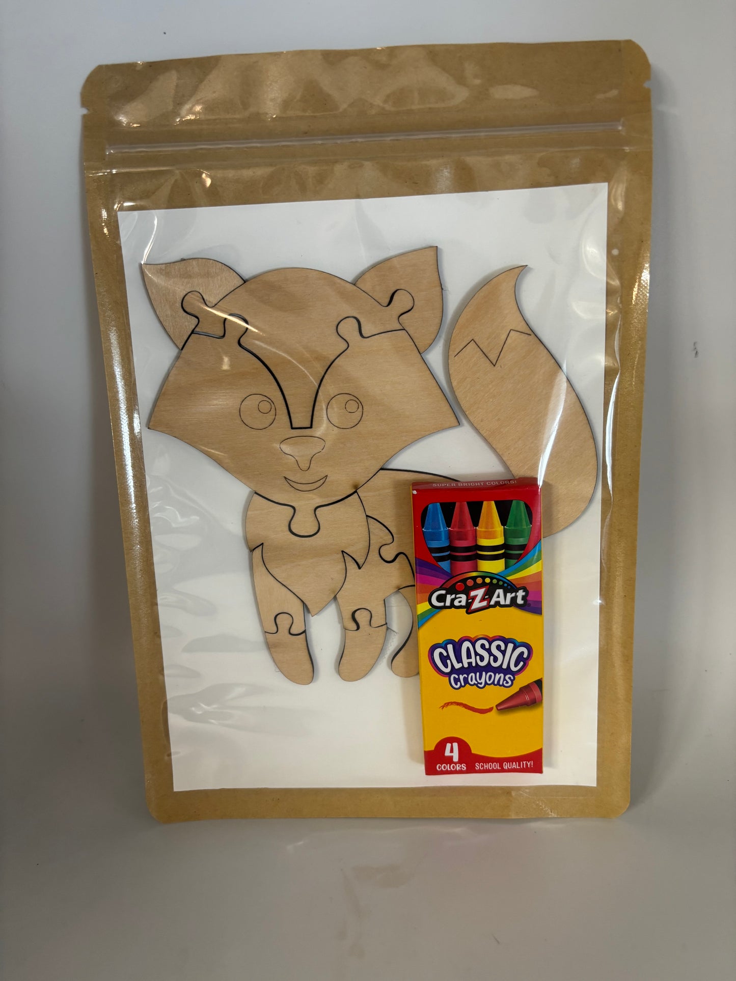 Wooden fox puzzle