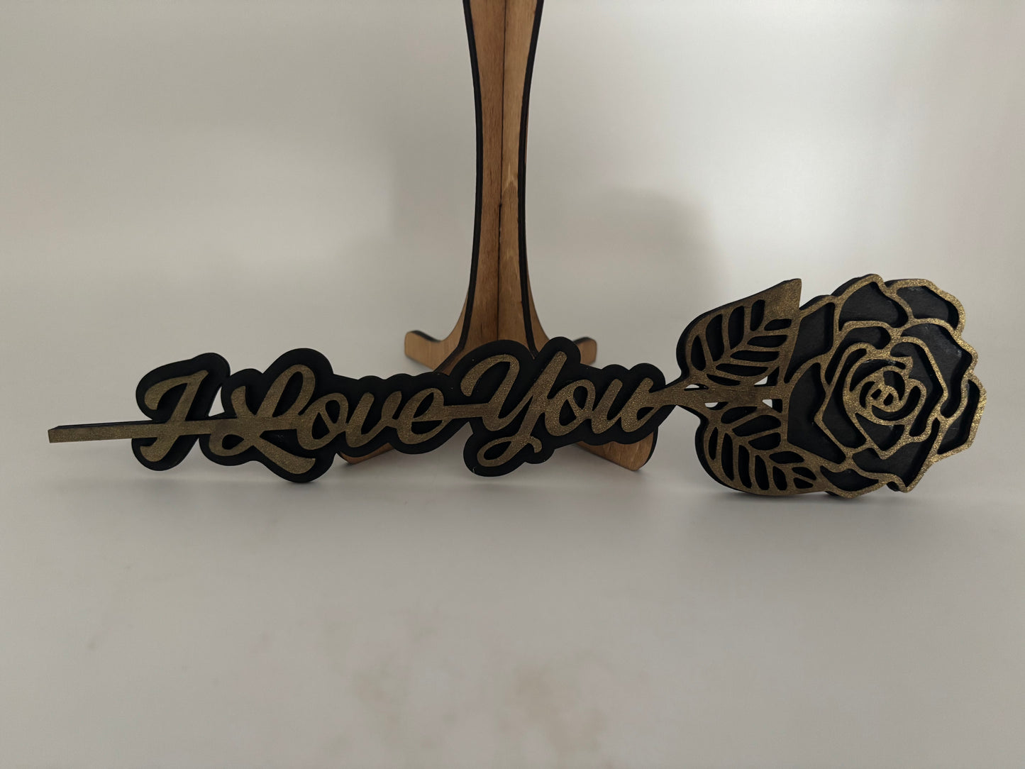 I Love You black rose