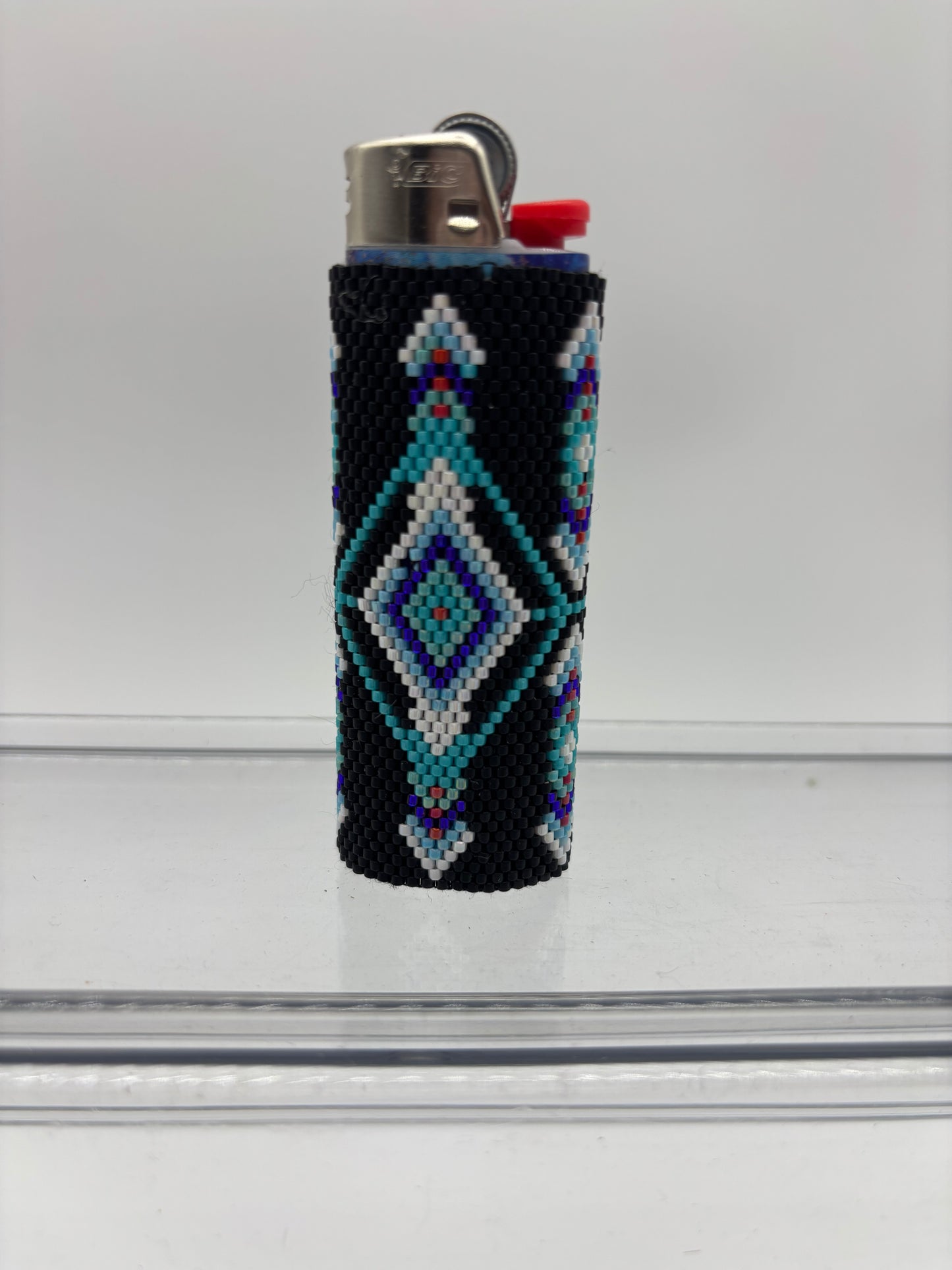 Indian inspired beaded lighter cover