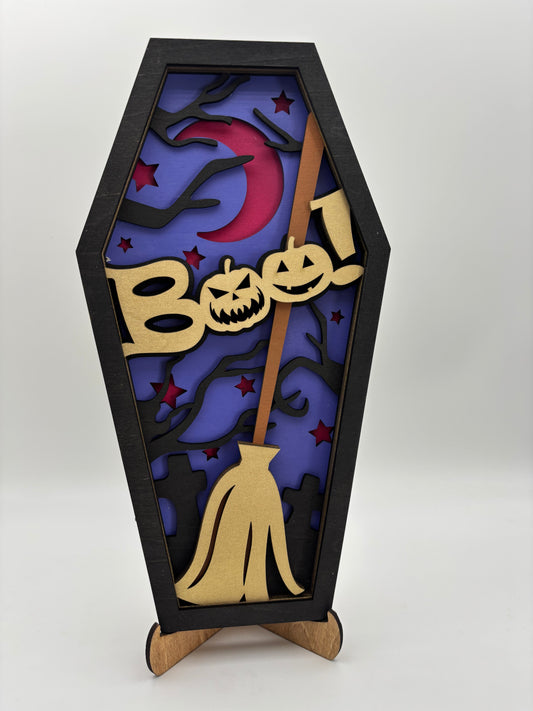 Halloween Boo coffin