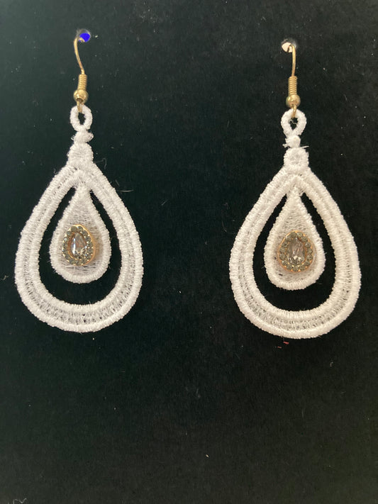 Embroidered earrings