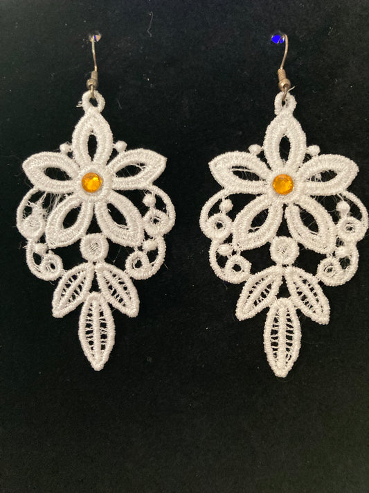 Embroidered earrings