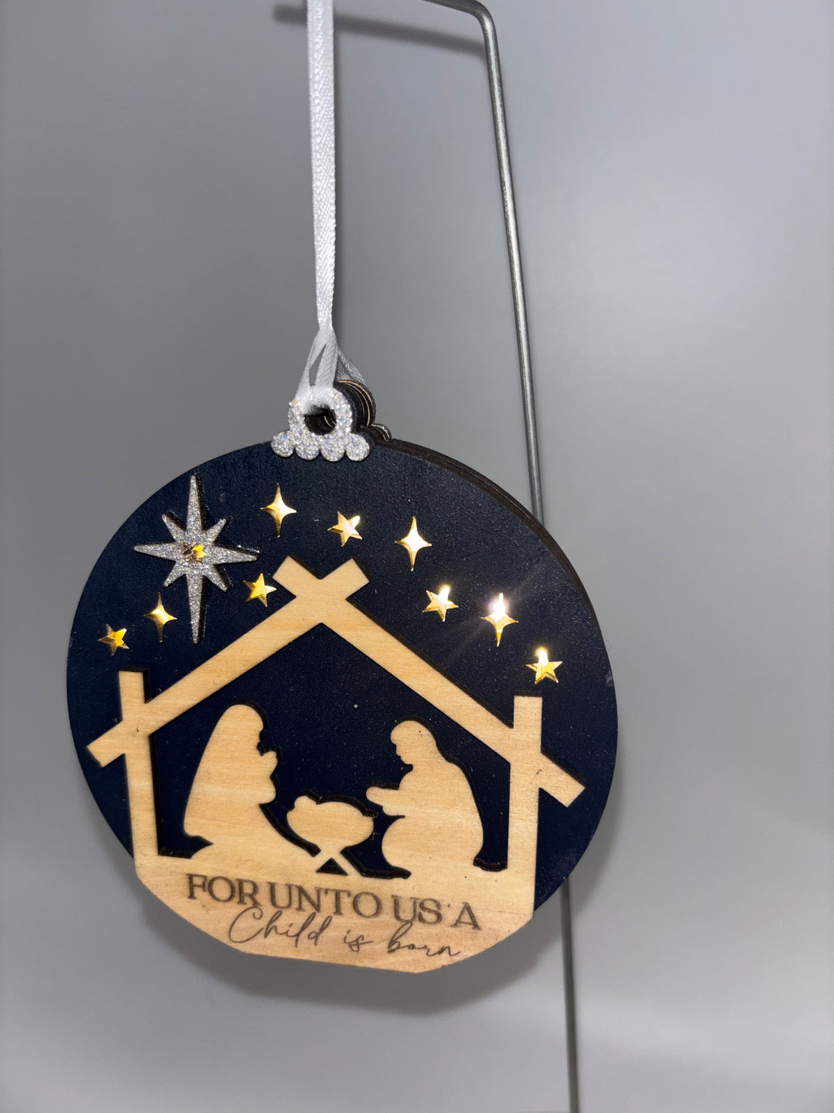 Lighted Nativity Scene Ornament