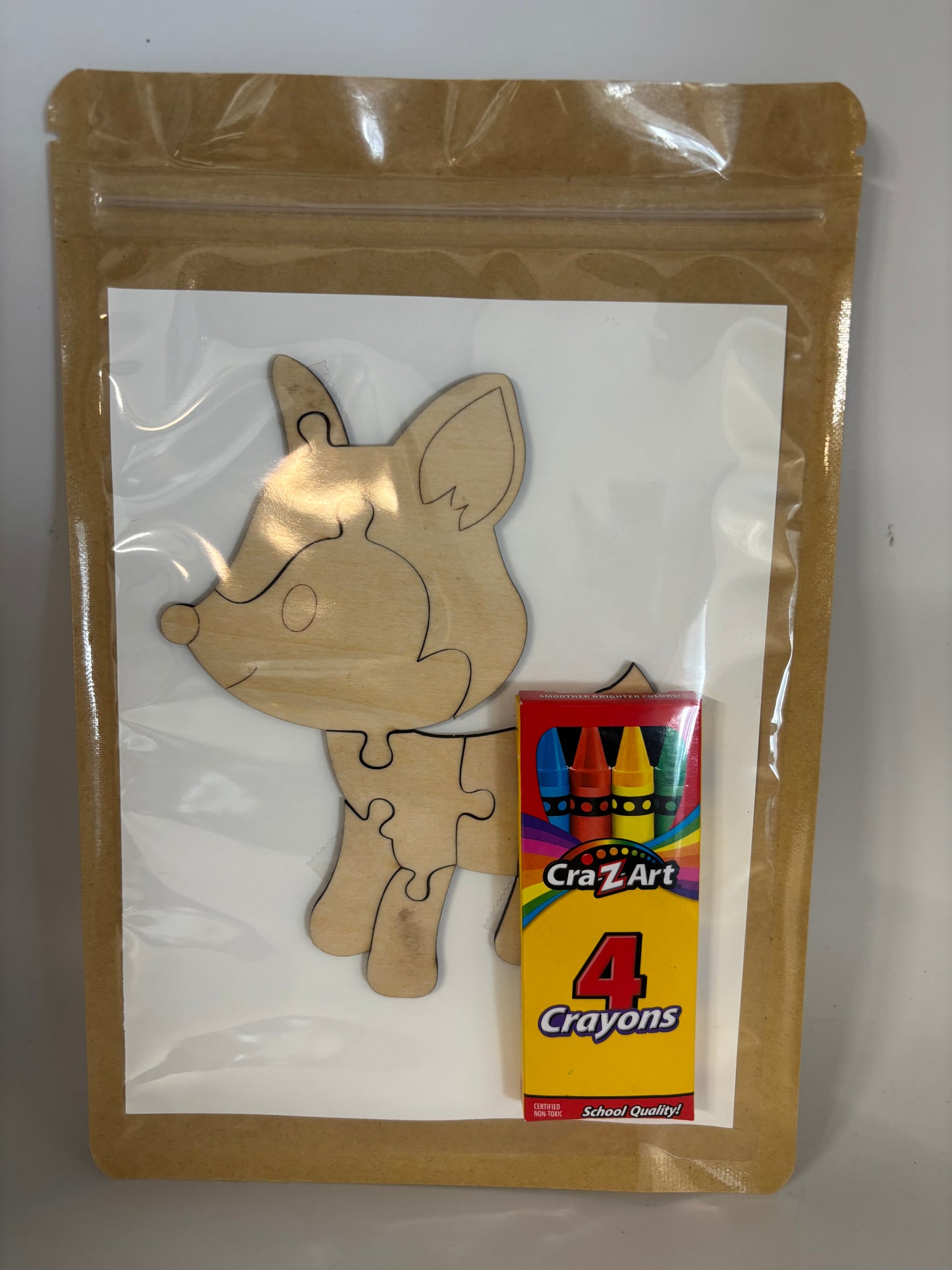 Fox wooden puzzle